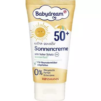 Солнцезащитный крем SPF 50+ Babydream, 75 ml