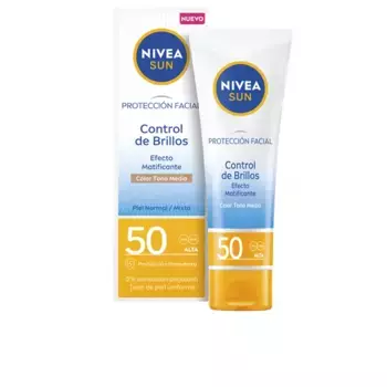 Солнцезащитный крем Sun Control Brillos Facial Matificante Medio Spf50 Nivea, 40 мл