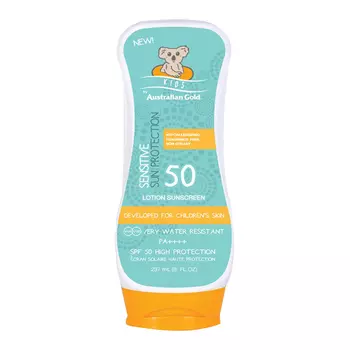 Солнцезащитный лосьон для детей lotion sunscreen spf50 kids sensitive Australian Gold, 237 мл