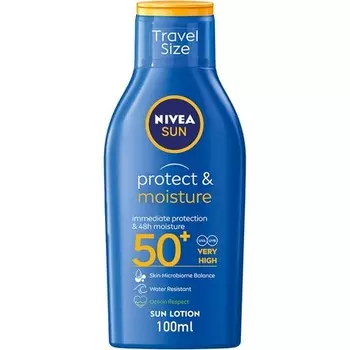 Солнцезащитный лосьон для защиты и увлажнения SPF 50 Travel Size 100 мл Nivea