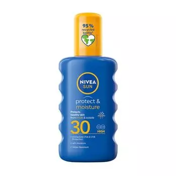 Солнцезащитный лосьон-спрей с защитой от солнца и увлажнением spf30 Nivea, 200 мл