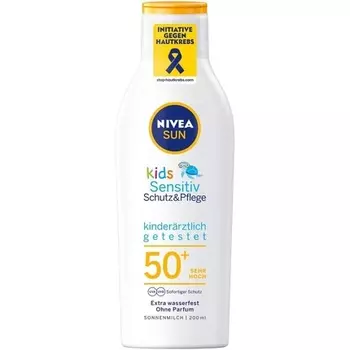 Солнцезащитный лосьон Sun Kids Sensitive Protection & Care Spf 50+, 200 мл, Nivea
