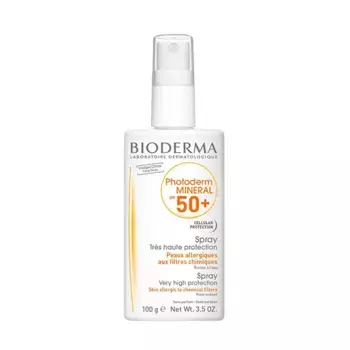Солнцезащитный спрей для аллергичной кожи Photoderm Mineral Spray Bioderma, 100 g