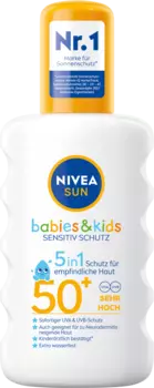 Солнцезащитный спрей для детей чувствительный защита и усиление Уход SPF 50+ 200мл NIVEA