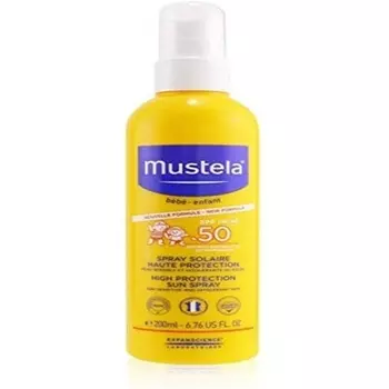 Солнцезащитный спрей с высокой защитой Spf50 200 мл, Mustela