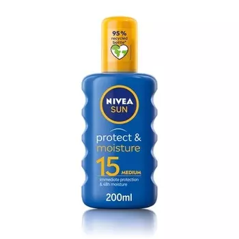 Солнцезащитный спрей Spf15 0,2 кг, Nivea