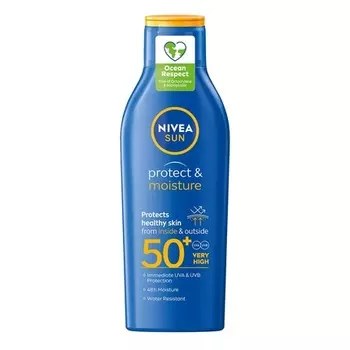 Солнцезащитный увлажняющий лосьон для загара Spf 50+ 200мл, Nivea