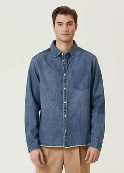 Солнечная джинсовая рубашка Allsaints, синий