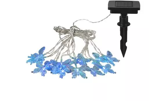 Солнечная лампа Globo, пластик, черный, светодиод 10Xrgb Globo Lighting