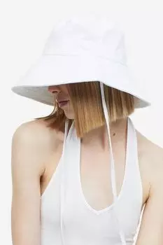 Солнечная шляпа с завязками H&M, белый