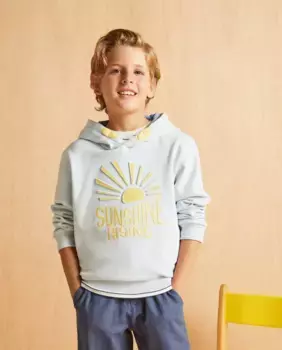 СОЛНЕЧНАЯ РЫБАЛКА ХУДИ Coconut El Corte Ingls, цвет 410 Azul Claro