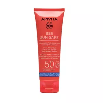 Солнечное молочко для тела и лица в формате Travel Bee Sun Safe Apivita, 100 ml