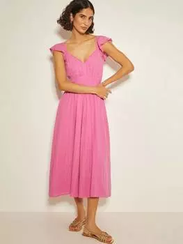 Солнечное платье миди с рюшами от marlee Monsoon, розовый