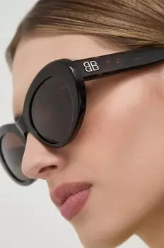 Солнечные очки Balenciaga, коричневый