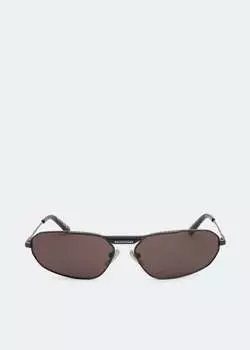 Солнечные очки BALENCIAGA Tag 2.0 Oval sunglasses, черный
