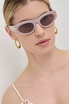 Солнечные очки Bottega Veneta, розовый