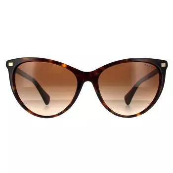 Солнечные очки Butterfly Shiny Dark Havana Brown с градиентом RA5270 Ralph by Ralph Lauren, коричневый