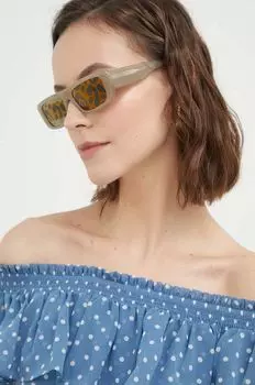 Солнечные очки Emporio Armani, бежевый