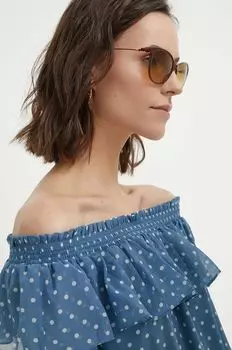 Солнечные очки Emporio Armani, коричневый