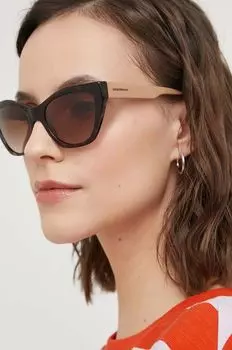 Солнечные очки Emporio Armani, коричневый