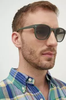 Солнечные очки Emporio Armani, зеленый