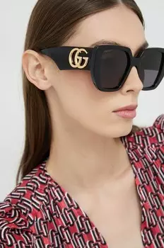 Солнечные очки Gucci, черный
