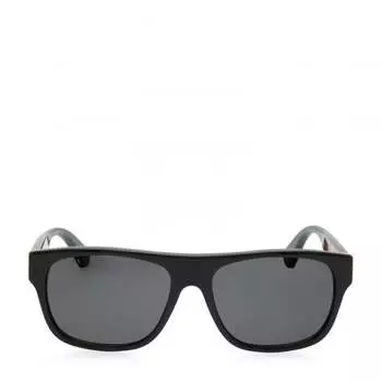 Солнечные очки GUCCI Rectangular-frame acetate sunglasses, черный