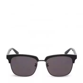 Солнечные очки GUCCI Rectangular-frame metal sunglasses, черный
