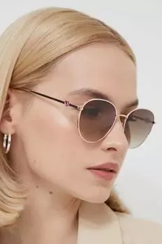 Солнечные очки Love Moschino, бежевый