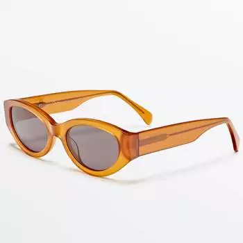 Солнечные очки Massimo Dutti Oval, оранжевый