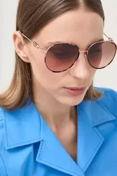 Солнечные очки Michael Kors, коричневый