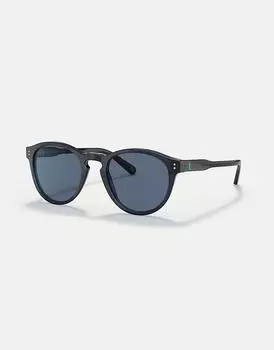 Солнечные очки Ralph Lauren Phantos блестящего прозрачного синего цвета с синими линзами