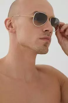 Солнечные очки Ray-Ban, золотой