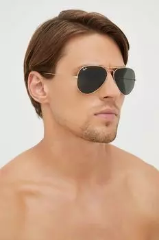 Солнечные очки Ray-Ban, золотой