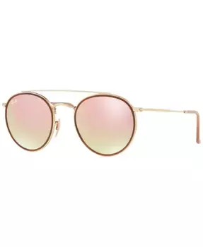 Солнечные очки, RB3647N ROUND DOUBLE BRIDGE Ray-Ban, золотой