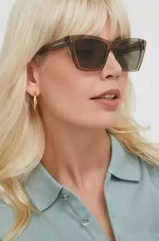 Солнечные очки Saint Laurent, бежевый