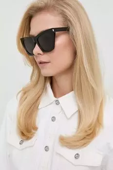 Солнечные очки Saint Laurent, черный