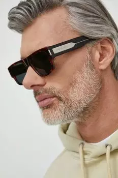 Солнечные очки Saint Laurent, коричневый