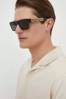 Солнечные очки Versace, черный
