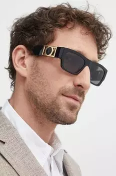 Солнечные очки Versace, черный