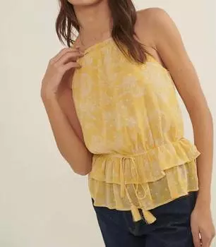 Солнечный летний топ желтого цвета PROMESA