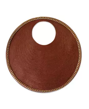 SOLO ESPRESSO Большая джутовая сумка с золотой цепочкой Brunna.co, коричневый