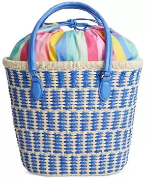 Соломенная большая сумка Isabellaa On 34Th, черный