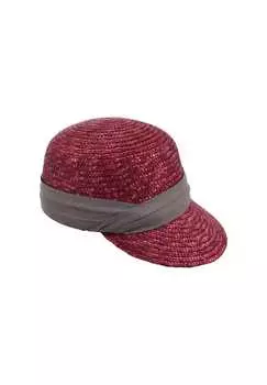 Соломенная кепка с контрастной отделкой 55549-0 Seeberger, мультиколор