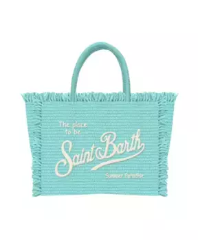 Соломенная мини сумка Mc2 Saint Barth, синий