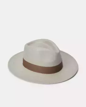 Соломенная панама Toquilla ручной работы в Эквадоре Panamania Hats, светло-серый