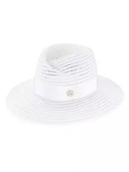 Соломенная шляпа-федора Virginie Maison Michel, белый