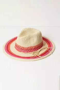 Соломенная шляпа-федора в полоску Fatface Fat Face, бежевый