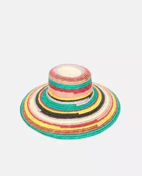 Соломенная шляпа Кучи Zahati, мультиколор