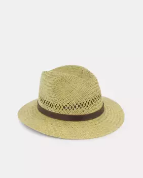 Соломенная шляпа с ажуром Emidio Tucci, светло-коричневый